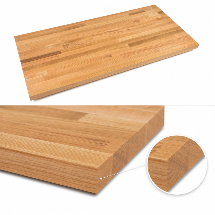Product image #4 for John Boos Appalachian Red Oak Blended Edge Grain Kitchen Countertop, 132 x 25 x 1-1/2 Inch, Oil Finish