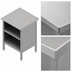Thumbnail image #4 for Open Front Cabinet Base Stainless Steel Work Table with Undershelf, 72 x 30 Inches, 16-Gauge Top
