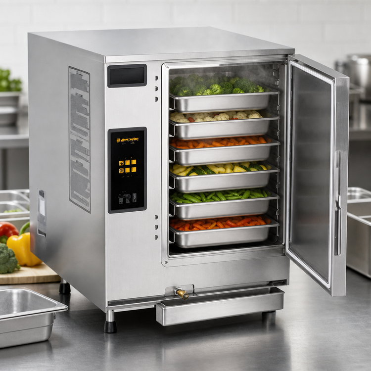 Product image #4 for AccuTemp Evolution Connected Boilerless Electric Countertop Steamer, 6-Pan, 480V