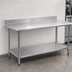 Thumbnail image #4 for Eagle Spec-Master Series 144-Inch x 24-Inch Stainless Steel Work Table with 4-1/2-Inch Backsplash and Adjustable Undershelf