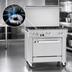 Thumbnail image #4 for Ultimate 36-Inch Commercial Gas Restaurant Range with 6 Open Burners, Cabinet Base, and Hi-Shelf Backriser