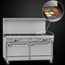 Thumbnail image #4 for Southbend Ultimate 60-Inch Gas Restaurant Range with 6 Star/Sauté Burners, 24-Inch Griddle and 2 Convection Ovens