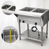 Thumbnail image #4 for Triumph Supreme 2-Well Electric Open-Well Hot Food Table with Stainless Steel Top, Undershelf, and Cutting Board Shelf, 120V