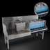 Thumbnail image #4 for Advance Tabco Prestige Uni-Serv 60-Inch Stainless Steel Speed Bar with Right-Side Insulated Ice Bin
