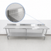 Thumbnail image #4 for Sapphire Stainless Steel Worktable with 5-Inch Backsplash and Open Base with Undershelf, 108 x 30 x 35 Inches