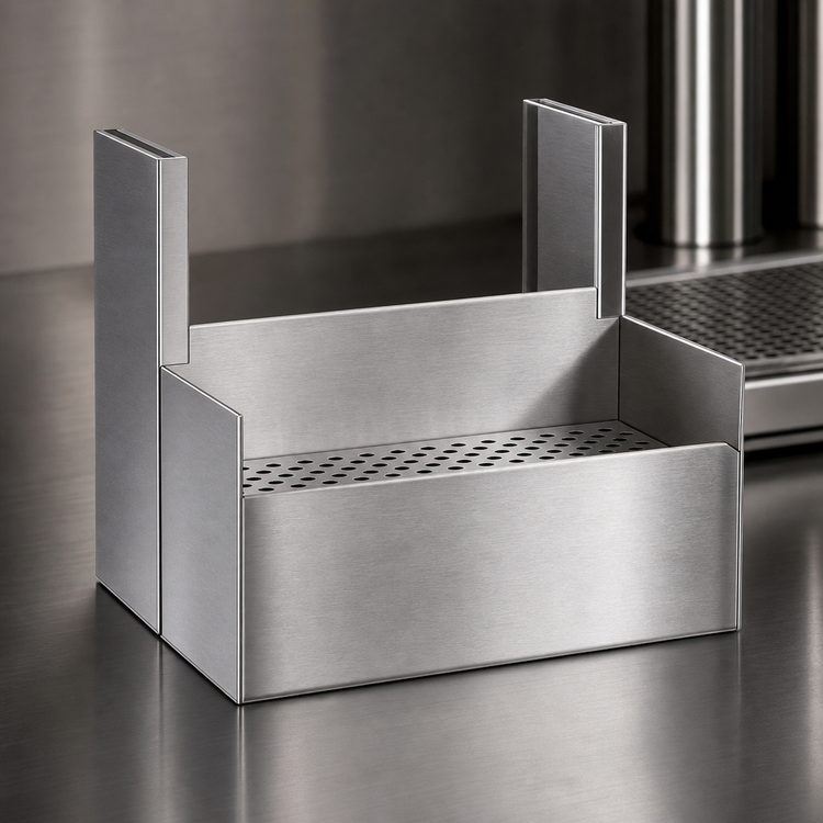 Product image #4 for Perlick Top Shelf TSD Series 24-Inch x 24-Inch Stainless Steel Underbar Beer Drainer for 4060A Series Space Saver Dispensing Heads