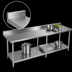Thumbnail image #4 for 84-Inch x 18-Inch Stainless Steel Work Table with 1-1/2-Inch Rear Riser and Adjustable Undershelf