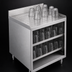 Thumbnail image #4 for Steel Works Stainless SWGRSU-2124-CT Underbar Glass Storage Unit with Drainboard Top