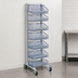 Thumbnail image #4 for Quantum Mobile Single-Sided Partition Wall Starter Unit with 7 Baskets and 15 Dividers, 36 x 26 x 74 Inches