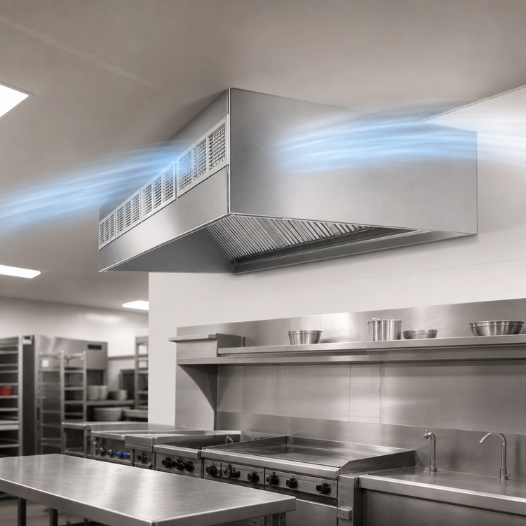 Product image #4 for Eagle SpecAir HEF96-102 102-Inch Wall Type Front Discharge Make-Up Air Exhaust Hood