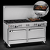 Thumbnail image #4 for Southbend Ultimate 60-Inch Gas Restaurant Range with 6 Non-Clog Burners, 24-Inch Charbroiler, and 2 Cabinets