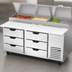 Thumbnail image #4 for Beverage-Air DPD67HC-6 67-Inch Two-Section Deli/Pizza Prep Table with Six Drawers