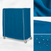 Thumbnail image #4 for Metro Mariner Blue Uncoated Nylon Banquet Cart Cover, 48 x 18 x 62 Inches