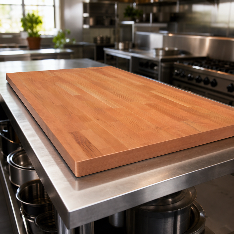 Product image #4 for Boos Block 96 Inch x 38 Inch x 1-1/2 Inch Blended Edge Grain American Cherry Kitchen Countertop with Varnique Finish