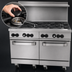 Thumbnail image #4 for Wolf Challenger XL C48SS-8B 48-Inch Gas Restaurant Range with 8 Open Burners and 2 Standard Ovens