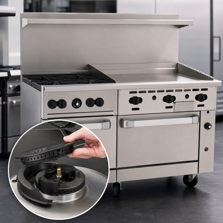 Product image #4 for Wolf Challenger XL 60-Inch Gas Restaurant Range with 4 Open Burners, 36-Inch Griddle, and 2 Standard Ovens