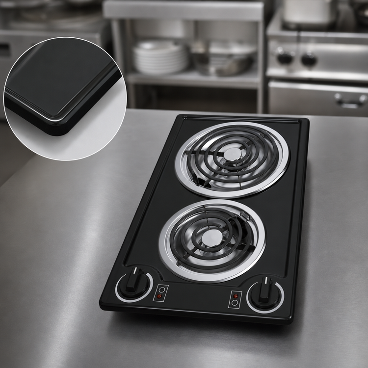 Product image #5 for Summit Commercial 12 Inch Two-Burner Electric Radiant Cooktop with Coil Burners