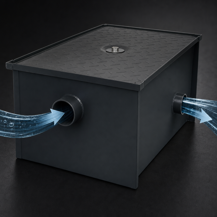 Product image #4 for John Boos GT-20 20 lb Grease Interceptor, 10 GPM, 2-Inch No-Hub Connections