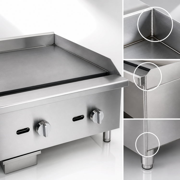 Product image #4 for Comstock-Castle 48-Inch Countertop Gas Griddle with Smooth Steel Plate