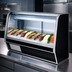 Thumbnail image #4 for Howard-McCray 74-Inch Remote Curved Glass Fish/Poultry Service Case, Stainless Steel, LED Lighting