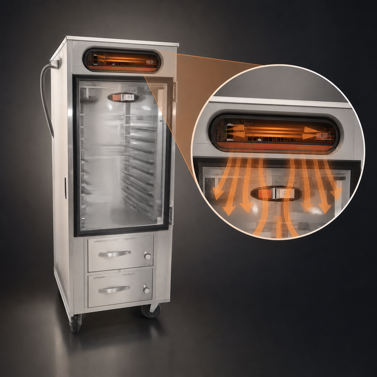 Product image #4 for Carter-Hoffmann VaporPro Dual Humidified Full-Height Holding Cabinet with 2-Drawer Warmer