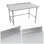 Thumbnail image #4 for John Boos Stallion ST4R1.5-30108GBK 108-Inch Stainless Steel Underbar Work Table, 30-Inch Deep, 1-1/2-Inch Rear Up-Turn, Galvanized Open Base