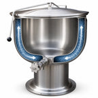 Thumbnail image #4 for Crown DP-30F 30 Gallon Direct Steam Full Jacketed Pedestal Kettle