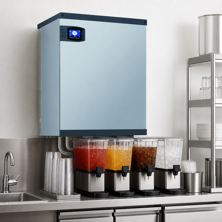 Product image #4 for Manitowoc Indigo NXT QuietQube Remote Air-Cooled Half-Dice Cube Ice Machine Head Section for Beverage Dispensers