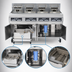 Thumbnail image #4 for Frymaster RE High Efficiency Electric Fryer Battery with Built-In Filtration, Four 50-lb. Open Frypots