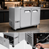 Thumbnail image #4 for Atosa Shallow Depth Two-Section Back Bar Cooler, 15 Cu. Ft., 2 Solid Doors