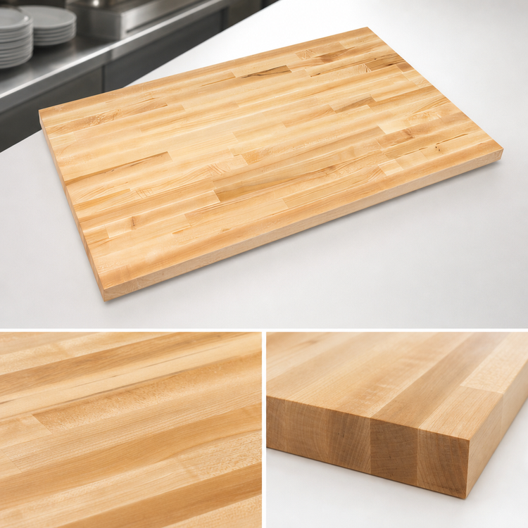 Product image #4 for Boos Block Northern Hard Rock Maple Blended Edge Grain Kitchen Countertop, 108 x 32 x 1-1/2 Inch, Varnique Finish