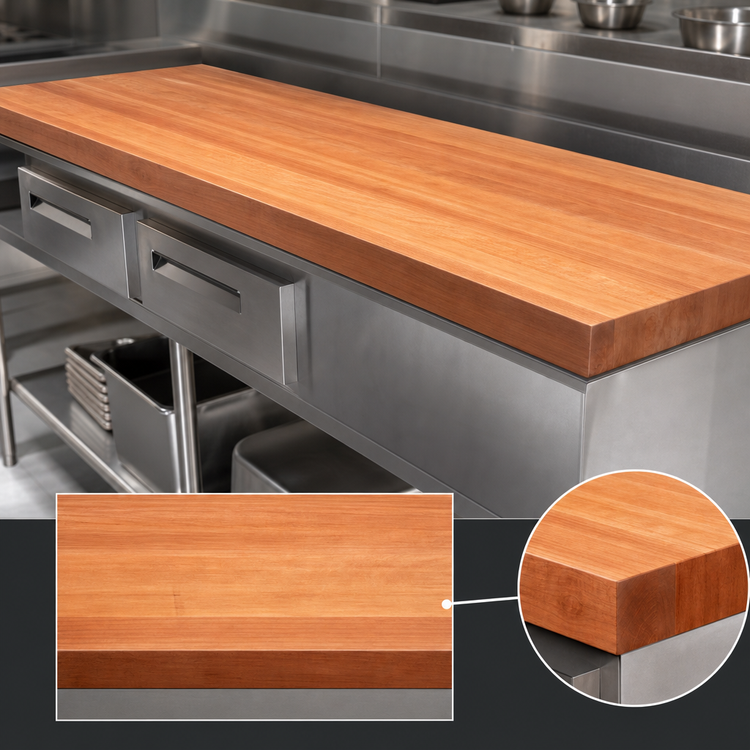 Product image #4 for Boos Block American Cherry Edge Grain Kitchen Countertop, 120W x 38D x 3H, Penetrating Oil Finish