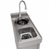 Thumbnail image #4 for BK Resources 8-Inch Underbar Speed Station with Glass Rinser, Dipper Well Faucet, 4-Inch Riser and Pedestal Base