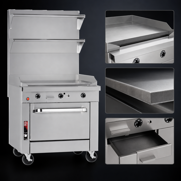 Product image #4 for Southbend Platinum 36-Inch Heavy Duty Sectional Gas Range with Full-Width Manual Griddle and Convection Oven