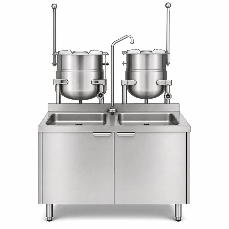 Integrated Cabinet Base with Sinks
