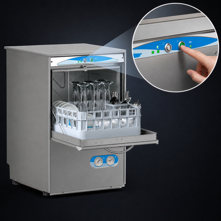 Product image #4 for Lamber S480EKDPS High-Temp Undercounter Glasswasher with Drain Pump, 60 Racks/Hour, 16 x 16 Rack