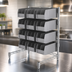 Thumbnail image #4 for Metro Chain Reaction Countertop Condiment Tower with 12 Bins, Chrome Finish