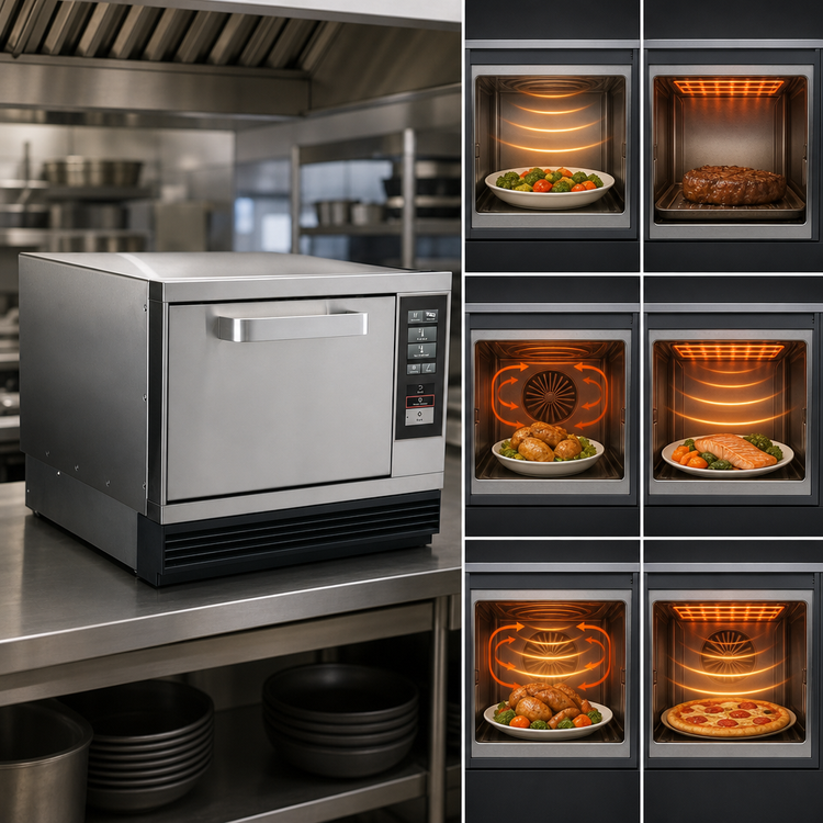 Product image #4 for Panasonic Commercial High-Speed Rapid Cook Oven, 0.4 Cu. Ft., Ventless, Stackable, Microwave/Broil/Convection, 208/240V