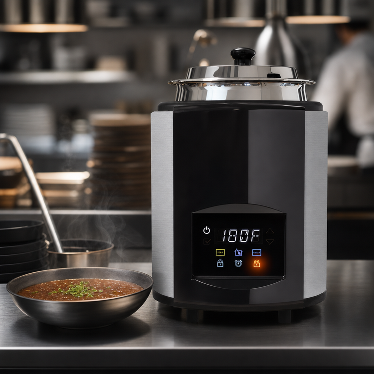 Product image #4 for CookTek SinAqua Freestanding 4 Qt Induction Soup Warmer with Digital Temperature Display
