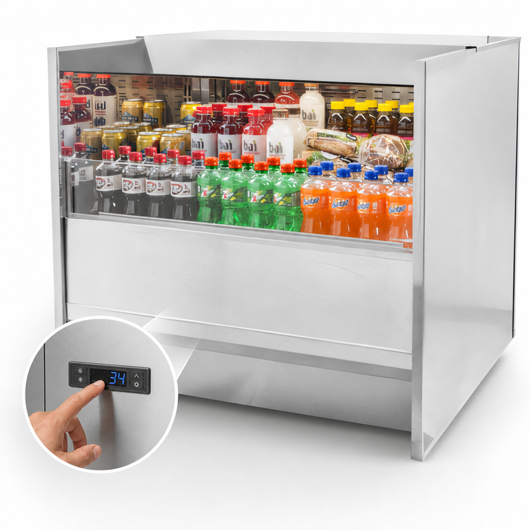 Product image #4 for Federal Industries Slim-Line Undercounter Refrigerated Self-Serve Merchandiser Open-Air Cooler