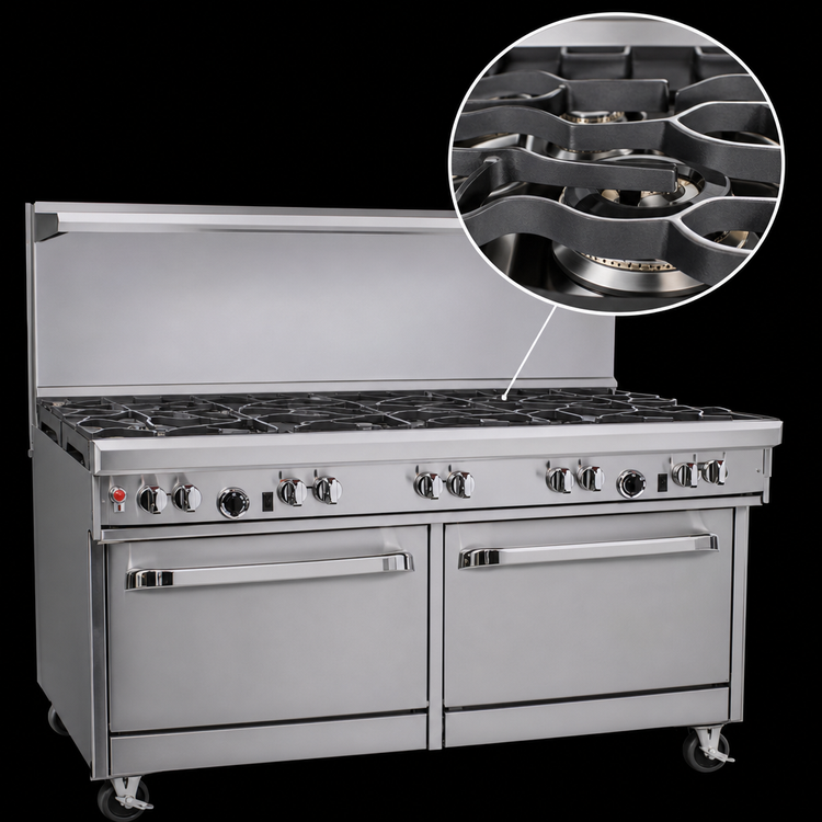 Product image #4 for Southbend Ultimate 60-Inch Gas Restaurant Range with 8 Burners and 2 Convection Ovens