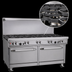Thumbnail image #4 for Southbend Ultimate 60-Inch Gas Restaurant Range with 8 Burners and 2 Convection Ovens