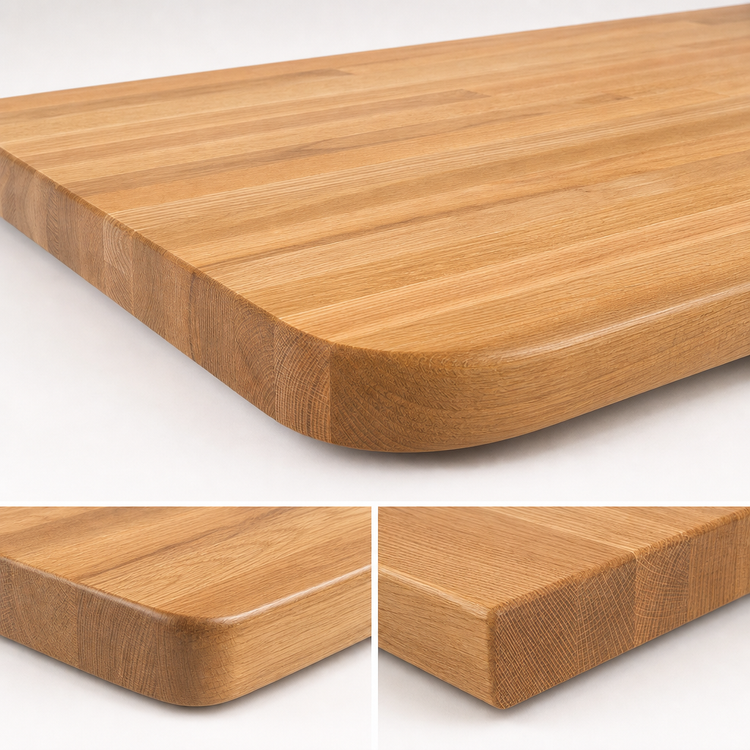 Product image #4 for John Boos Appalachian Red Oak Island Countertop, Blended Rails and Edge Grain Construction, 144" x 36" x 1-1/2" Thick, Penetrating Oil Finish