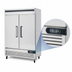 Thumbnail image #4 for Migali Competitor Series® Two-Section Reach-In Refrigerator with Solid Hinged Locking Doors, 49 Cu. Ft., Bottom-Mount Self-Contained, Stainless Steel