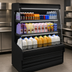 Thumbnail image #4 for Howard-McCray Ovation Series 99-Inch Dairy Open Merchandiser, Self-Contained, LED Lighted 2-Tier Shelves, Black