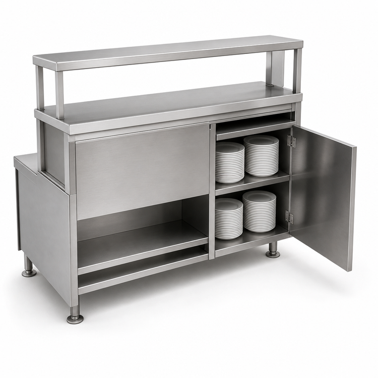 Product image #4 for Randell Modular Chef Service Counter Right Section, 88-1/2 Inch, Stainless Steel, No Breaker Panel