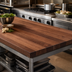 Thumbnail image #4 for John Boos Boos Block American Black Walnut Edge Grain Kitchen Countertop with Varnique Finish, 48 x 38 x 3 Inch