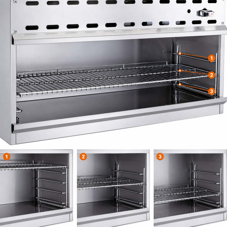 Product image #4 for Vulcan VICM48 48-Inch Gas Infrared Cheesemelter with 2 Burners and 3-Position Rack