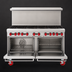 Thumbnail image #4 for American Range 60-Inch Gas Restaurant Range with 10 Open Burners, Left Convection Oven and Right Standard Oven