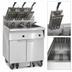 Thumbnail image #4 for Imperial 5-Tank Electric Floor Fryer with Tilt-Up Elements and Built-In Space Saver Filter System, 75 lb. Capacity Each